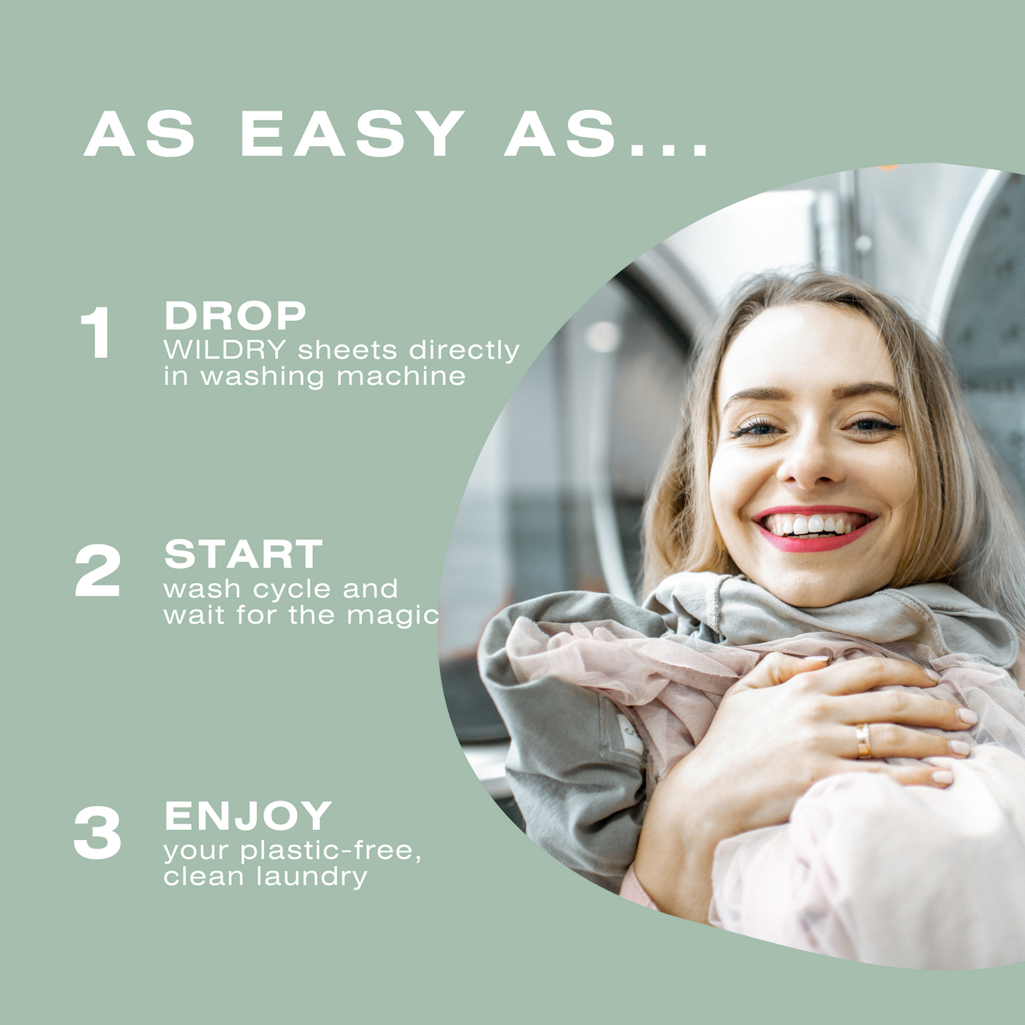 WILDRY Eco-Friendly Laundry Detergent Sheets
