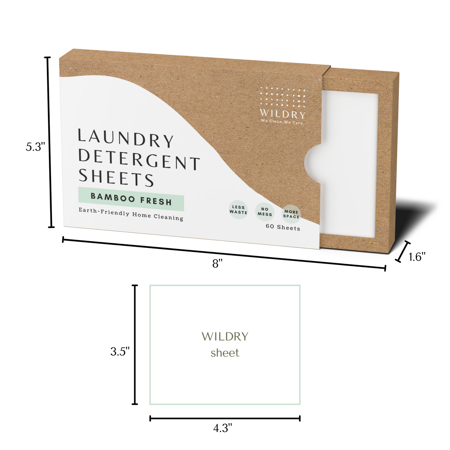WILDRY Eco-Friendly Laundry Detergent Sheets